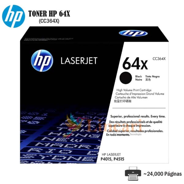 Toner HP CC364X LaserJet 64X Negro