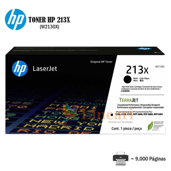 Toner HP 213X Black W2130X
