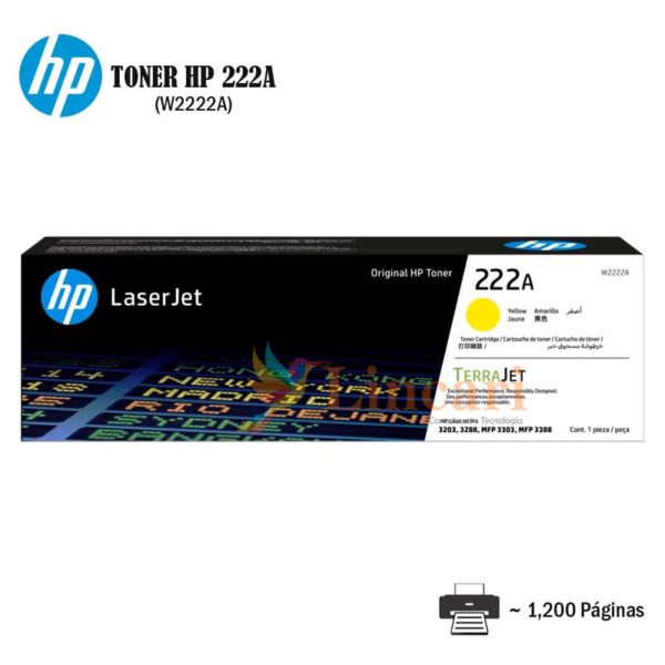 Toner HP 222A Yellow W2222A