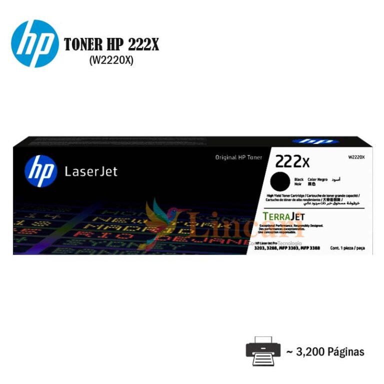 Toner HP 222X Black W2220X