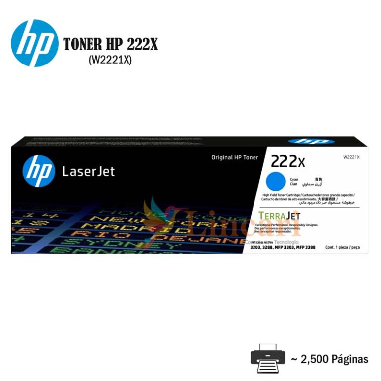 Toner HP 222X Cyan W2221X