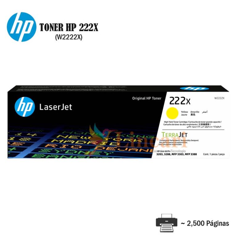 Toner HP 222X Yellow W2222X