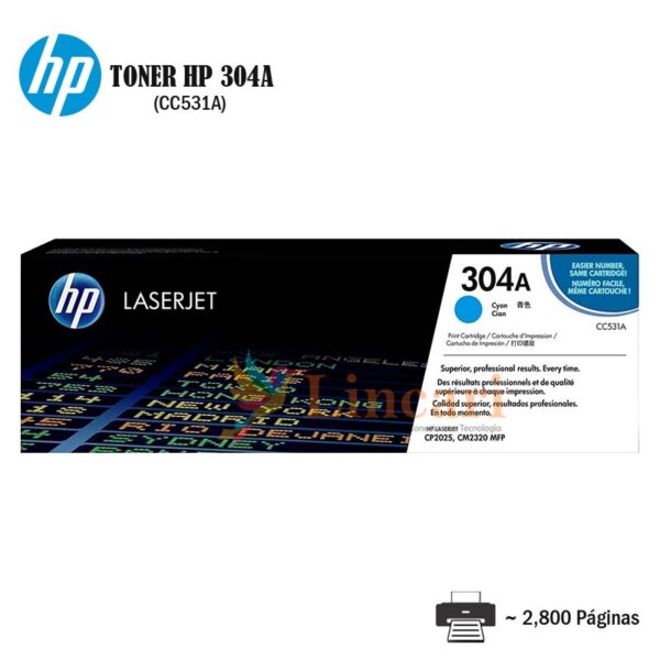 Toner HP 304A Cyan CC531A