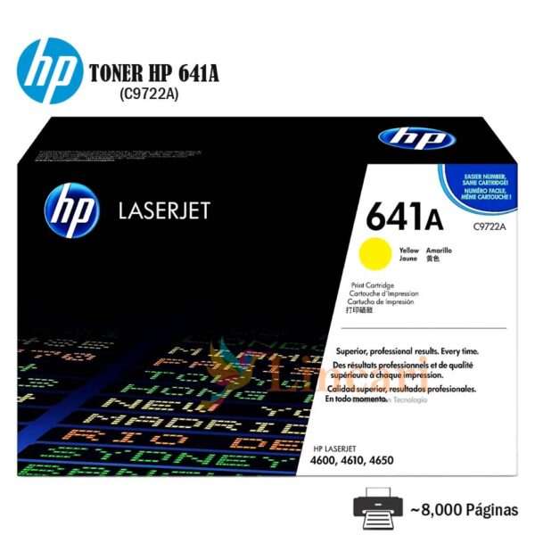 Toner HP 641A Yellow C9722A laserjet