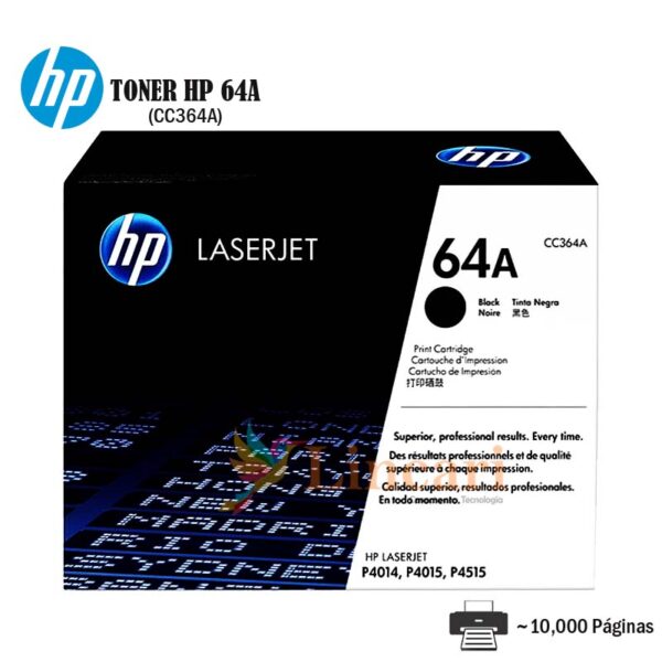 Toner HP 64A CC364A negro original